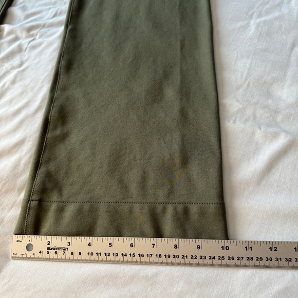 Anthropologie Maeve The Colette Crop Olive Forest Green Pants 28 High Rise - Picture 14 of 15